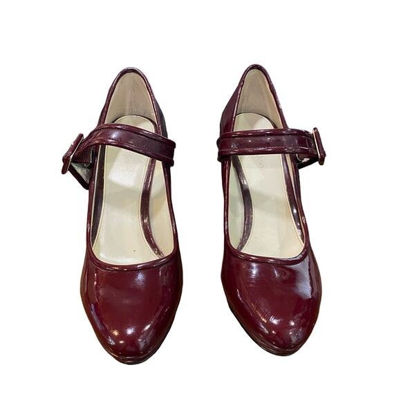 Calvin Klein Merlot Patent Leather Jocey Heels Sz 6M - Picture 3 of 12